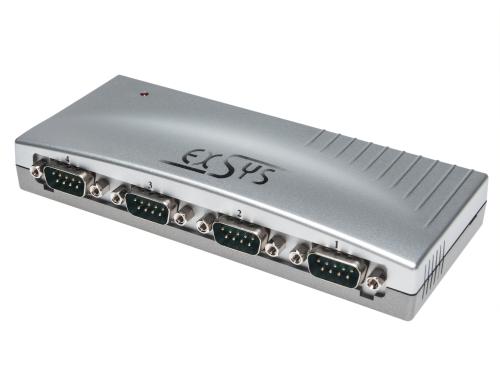 exSys EX-1334, USB zu 4xSeriell RS232 USB Konverter-Box, USB1.1