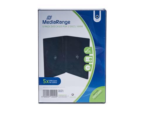 DVD Ersatzhllen, fr 2 DVD-Medien, 5 Stck schwarz