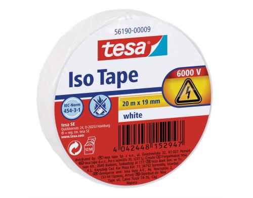 tesa Iso Tape Isolierband - weiss 20m x 19mm
