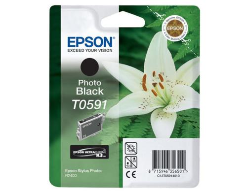 Tinte Epson C13T059140 photo schwarz, 13ml zu Stylus Photo R2400, 520 Seiten