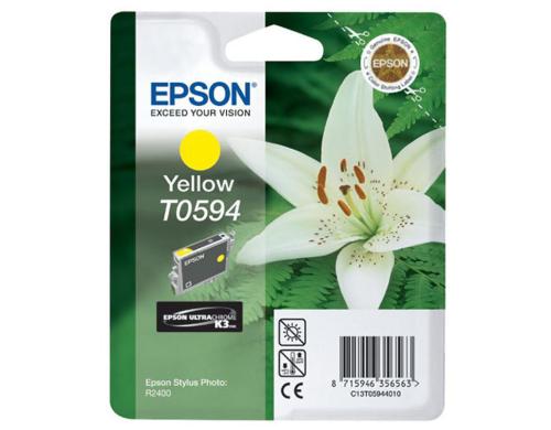 Tinte Epson C13T059440 gelb, 13ml zu Stylus Photo R2400, 520 Seiten