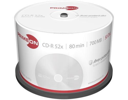 Primeon CD-R 700MB  50er Spindel bis 52-fach, nicht bedruckbar