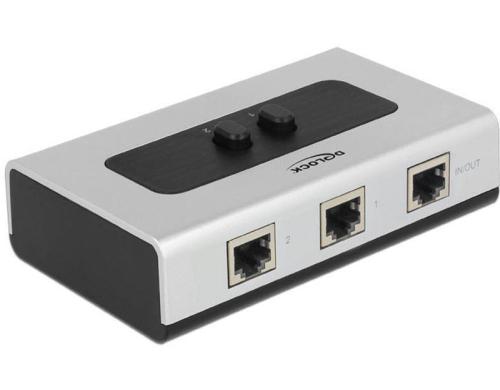 Delock Gigabit LAN Switchbox 2Port manuell mechanische Umschaltung, bidirektional