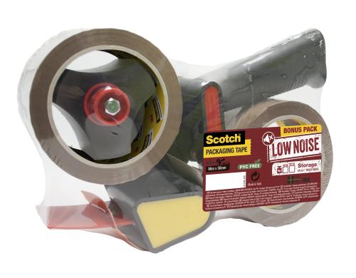 3M Scotch H-180P, Verpackungsabroller H-180 inkl. 2 Rollen Verpackungsband LOW NOISE