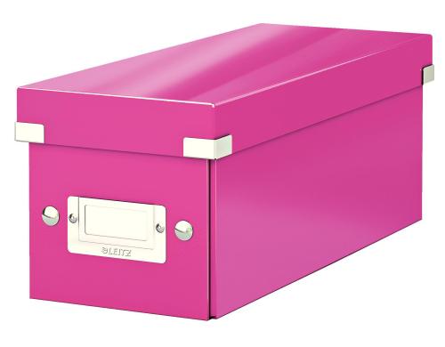 Leitz Aufbewahrungsbox CD pink fr 30 CD-Hllen, zusammenfaltbar