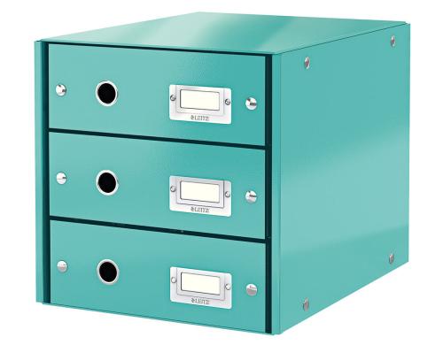 Leitz Schubladenbox mit 3 Schubladen eisblau