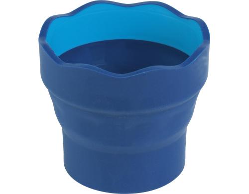 FABER-CASTELL Wasserbecher clic&go zusammenfaltbar, blau
