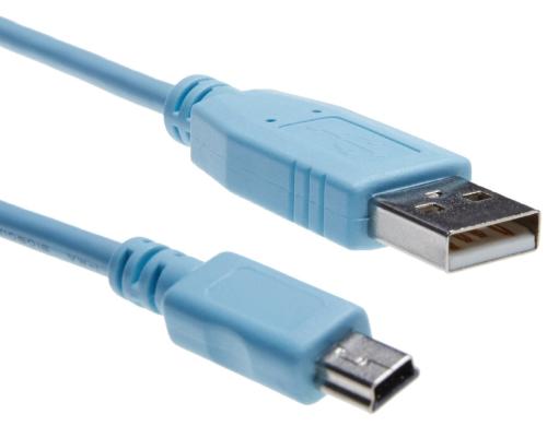 Cisco CAB-CONSOLE-USB: Konsolenkabel 1.8m, blau, USB (Typ A) - USB Mini (Typ B)