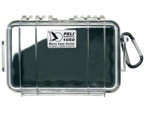 PELI Micro Case 1050, schwarz transparent mit Gummiauskleidung