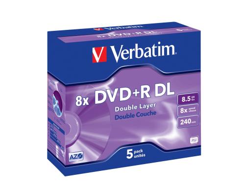 Verbatim DVD+R 8x Double Layer 8.5GB,5P. mit Logo / Double Layer