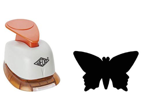 WEDO Motivlocher klein, Schmetterling ca 1.5 cm, mit praktischem Auffangbehlter
