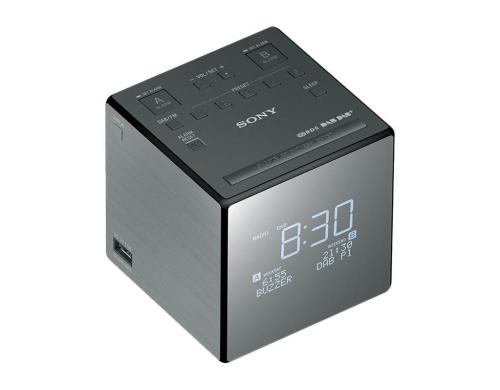 Sony XDR-C1DBP, Radiowecker, schwarz, Mono, DAB/DAB+/UKW/MW-Radio, 1 Alarm,