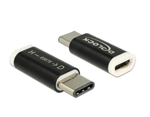 USB2.0 Adapter: Typ-C Stecker zu MicroB/Bu fr USB2.0 Gerte, max. 480Mbps