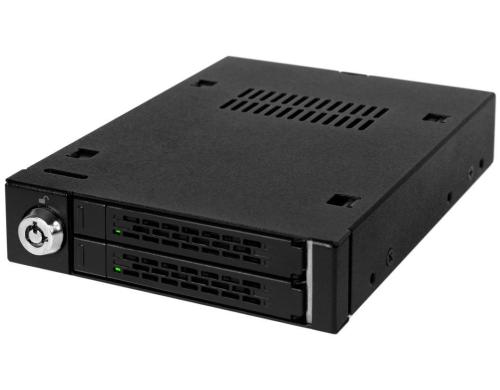 ICY Dock Wechselrahmen 2x 2.5 MB992SK-B fr 2x 2.5 SATA HD/SSD in 1x 3.5, schwarz