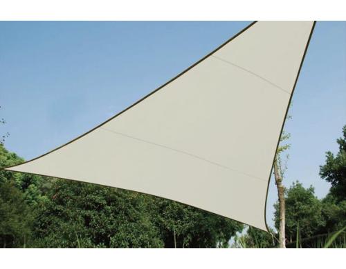 Perel Sonnensegel - Dreieck, 3.6x3.6x3.6 m, Farbe: Creme, Wasser abstossend,