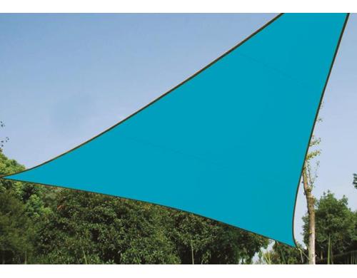 Perel Sonnensegel - Dreieck, 3.6x3.6x3.6 m, Farbe: Himmelblau, Wasser abstossend,
