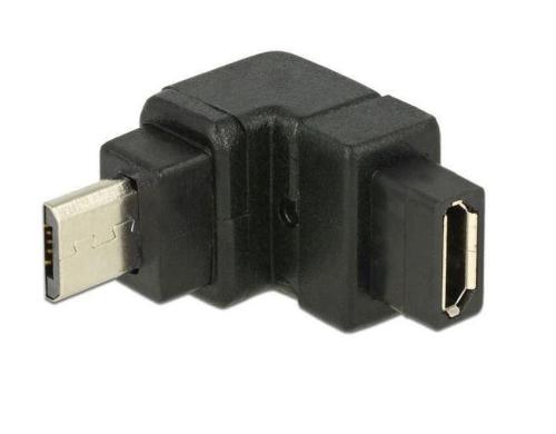 USB Adapter Micro-B zu Micro-B Buchse unten gewinkelt