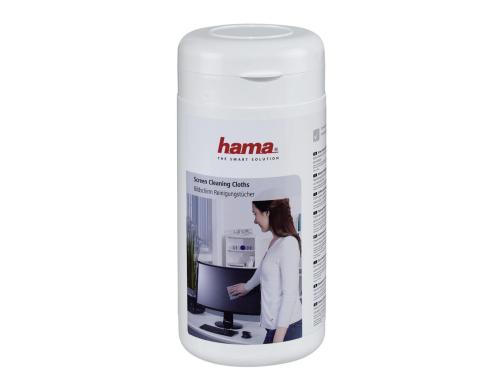 Hama Bildschirm-Reinigungstücher, 100 Stück in Spenderdose, antistatisch wirkend
