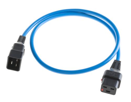 IECLock Netzkabel 2.0m blau IECLock C19 - C20, 3x1.5mm2, H05VV-F