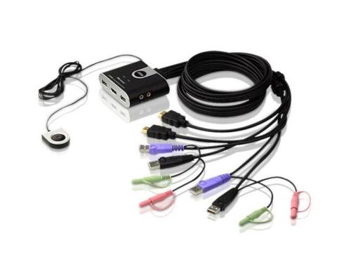 Aten CS692: HDMI KVM Switch, 2Port, Audio USB2.0, 2x integrierte KVM HDMI Kabel