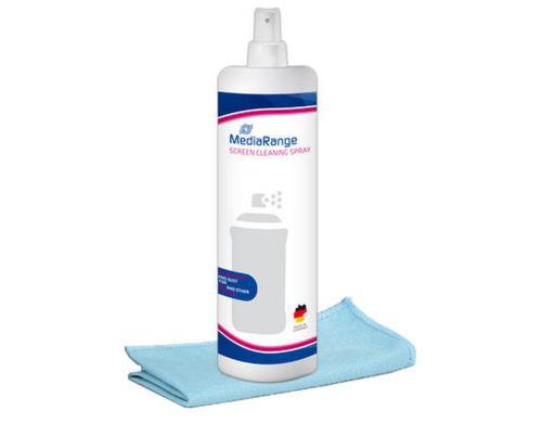 MediaRange Bildschirm-Reinigungsspray mit Mikrofasertuch, 250ml