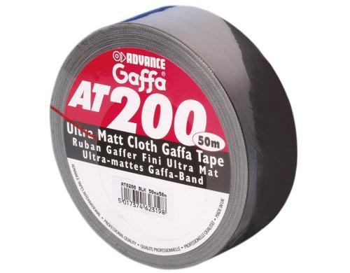 Advance AT200 Gaffa-Tape matt schwarz Gewebeband, 50 mm breit, 50m lang
