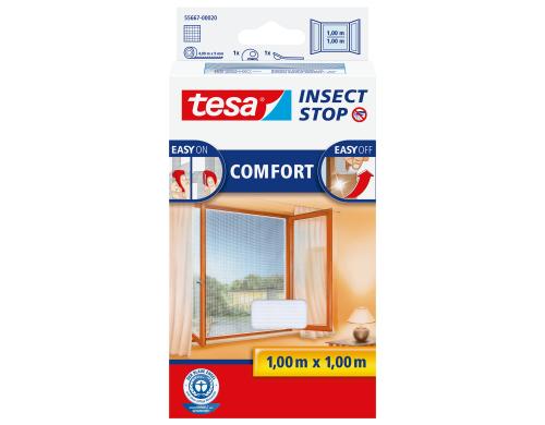 Tesa Insect Stop Comfort Fenster weiss Grsse: 1m x 1m,
