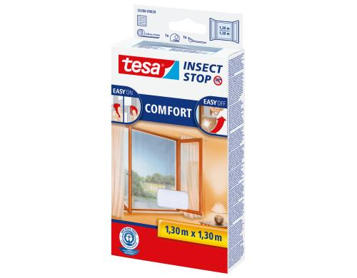 Tesa Insect Stop Comfort Fenster weiss Grsse: 1.3m x 1.3m,