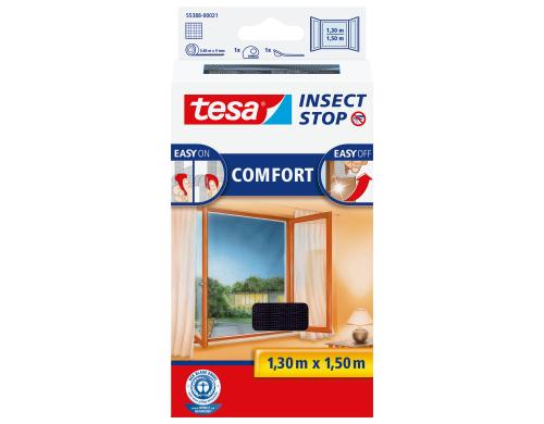 Tesa Insect Stop Comfort Fenster anthrazit Grsse: 1.3m x 1.5m,