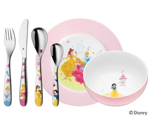 WMF Kinderbesteck 6-teilig Disney Princess inklusive Teller und Mslischale
