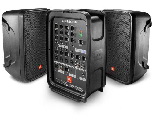 JBL EON 208P, Kompaktes Beschallungssystem Lautsprecher-Set mit Powermixer