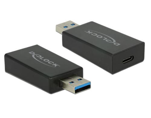 USB3.1 Adapter: A-Stecker zu C-Buchse bis 10Gbps, 1,5A, Chipsatz: Etron EJ179V