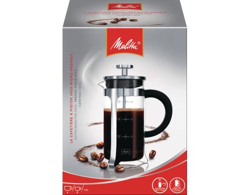 Melitta Kaffeebereiter Inox-Glas Kapazitt: 1000 ml / 6-8 Tassen