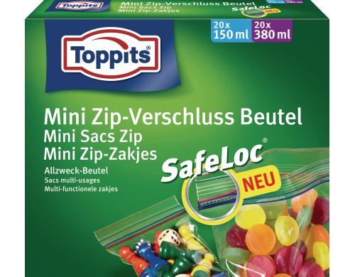 Toppits Mini Zip-Verschluss Beutel 40 Stck