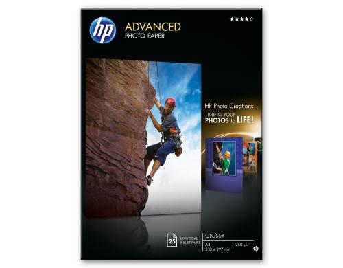 HP Fotopapier glossy, Q5456A A4, 25 Blatt, 250 g
