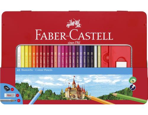 FABER-CASTELL Classic Colours Hexagonal Geschenkbox 48 Stifte