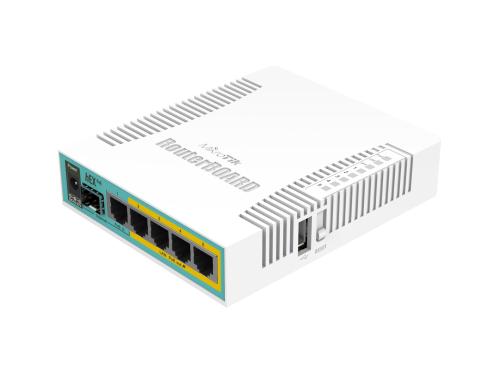 MikroTik RB960PGS: HEX PoE 5 Port Router 5x 1000Mbps, OSv4, 1x SFP, 1xUSB