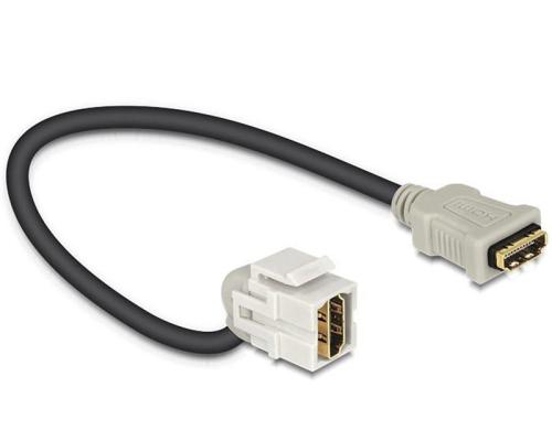 Delock Keystone Jack: HDMI Buchse-Buchse, 110 gewinkelt, 22cm Kabel