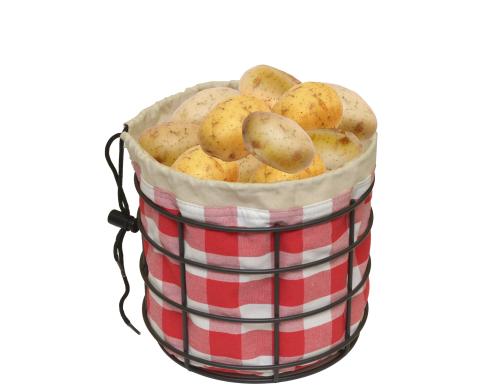 Heidi Cheese Line Kartoffelkorb Vichy Waschbar bei 30, Untergestell aus Stahl