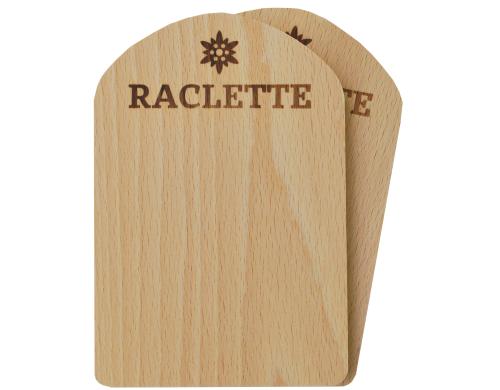 Heidi Cheese Line Raclette-Brettchen 2er Set, Buchenholz