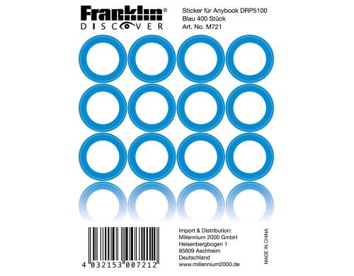 Franklin Sticker blau für AnyBook DRP-5100 400 Stück