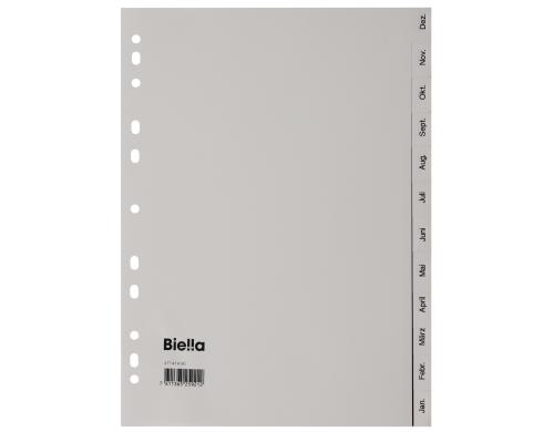 Biella RegisterVollformat aus Kunststoff Dez - Jan, A4, 4 Loch, 1 Stck
