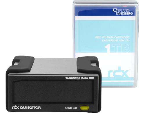 Tandberg RDX QuikStor: externes Laufwerk USB3+, Schwarz, inkl. 1TB, no Software