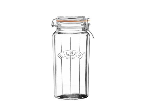 Kilner Facetten Einmachglas rund 2 Liter Clip-Deckel mit Dichtung