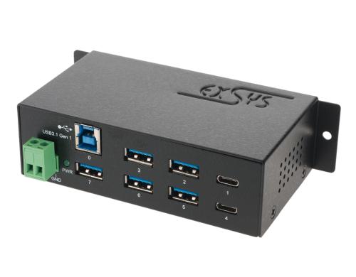 exSys EX-1197HMS, 7x USB 3.0 / 3.1 HUB mit 7 Ports, CDP + DBP Modus, 7 - 48V