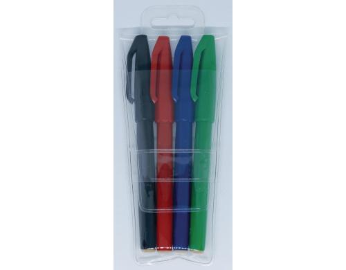 Pentel Einweg Faserschreiber 4er 7 Farben (farbig assortiert)