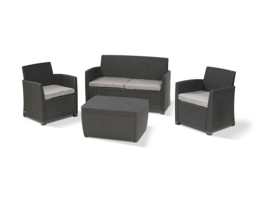 AlliBERT Corona Lounge Set Material: Kunststoff, Farbe: Graphite