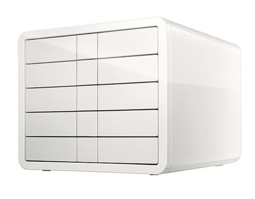 HAN Schubladenbox Smart-Line weiss 5 Schubladen geschlossen