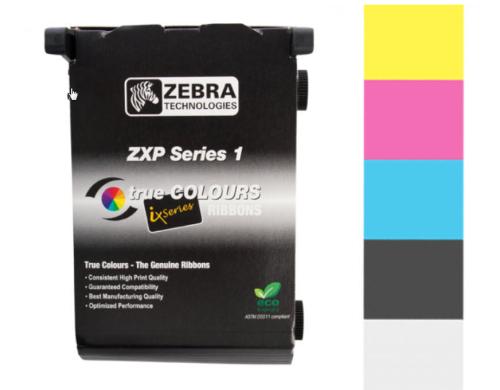 Zebra Farbbandkassette zu ZXP Series 1 YMCKO, Ribbon fr 100 Karten