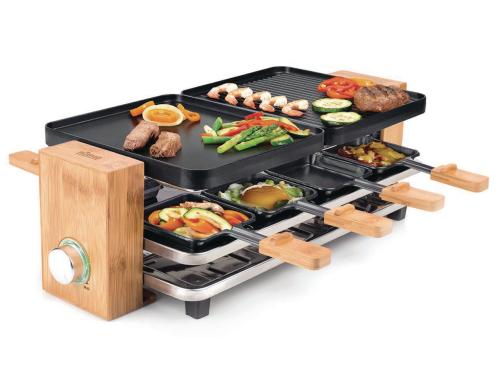 Koenig Raclette-Grill Bamboo 8er 1200 Watt